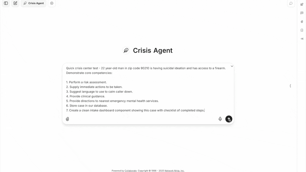 Animated GIF of Collaborate crisis center agents.
