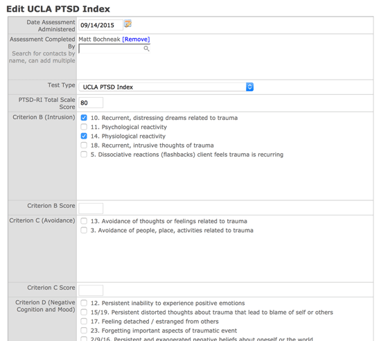 ptsd index screenshot