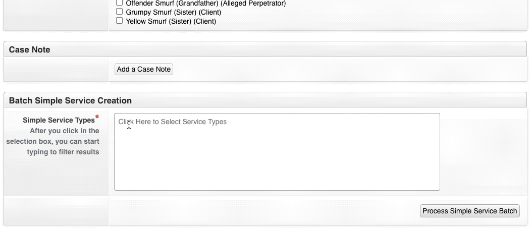 Collaborate Quick Batch Simple Services example.