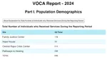 VOCA report showing assorted data.