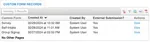 Screenshot of a table of External Form records in Collaborate.
