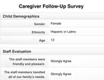 Screenshot of an example External Form Survey output in Collaborate.