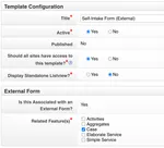Screenshot of External Form template creation in Collaborate.