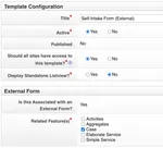 Screenshot of External Form template creation in Collaborate.