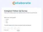 Screenshot of an external client survey form in Collaborate.