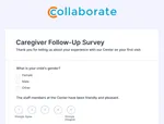 Screenshot of an external client survey form in Collaborate.