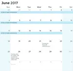 Month of June in a Calendar.