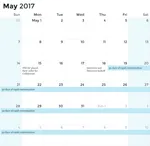 Month of May in a Calendar.