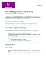 Screenshot of example hipaa security policy for non-profits.