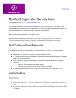 Screenshot of example hipaa security policy for non-profits.