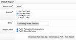 Screenshot of VOCA Report form in Collaborate.